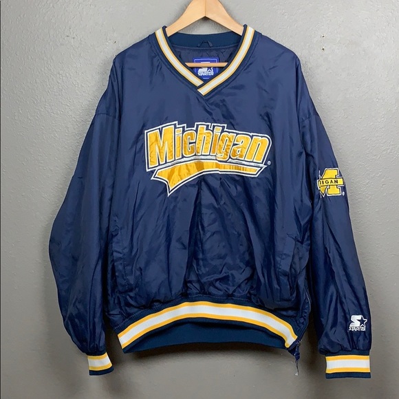 STARTER Other - Men’s STARTER Pullover Jacket Michigan Wolverines